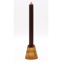 Candle Holder Glass Flip Amber Candle Holder Glass Flip Amber